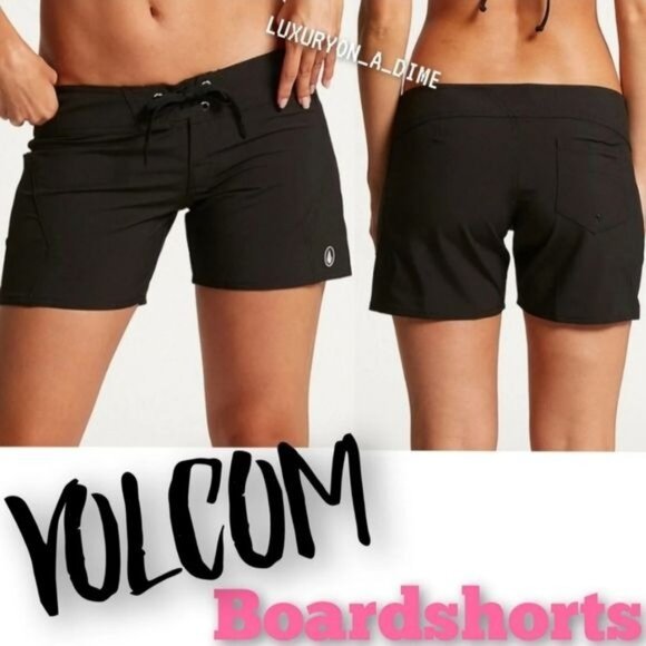 VOLCOM Boardshorts Swimwear Simply Solid 5" Swim Shorts Bottom Classic Black XS - Picture 4 of 13